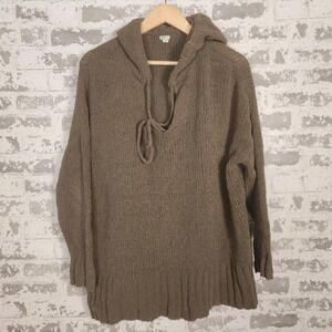 Aerie Knit Pullover Hoodie Sweater Women's Small Relaxed Fit Casual Comfy Ribbed
